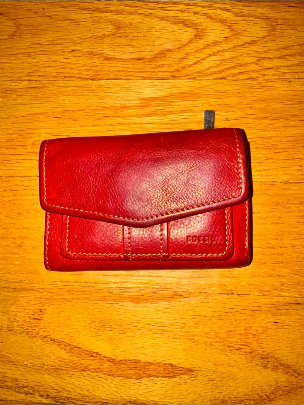 Fossil red bifold wallet